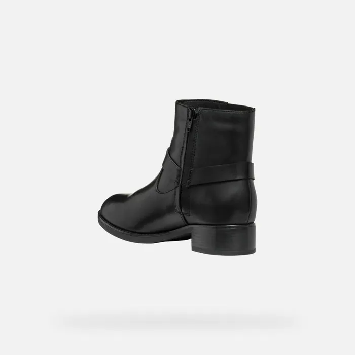 Woman Geox Ankle Boots FELICITY ABX WOMAN Black Waterproof Ankle Boots Black