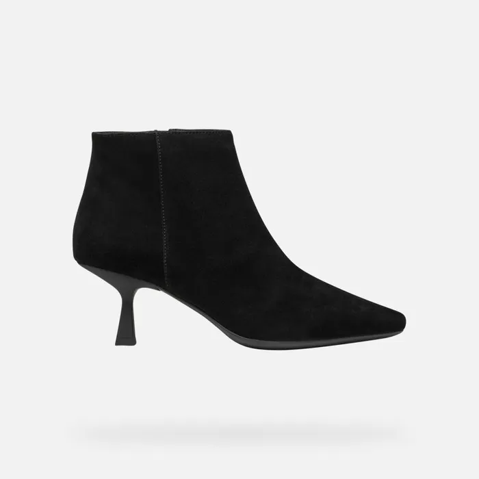 Woman Geox Ankle Boots GISELDA R WOMAN Black Medium Heel Ankle Boots Black