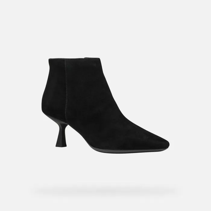Woman Geox Ankle Boots GISELDA R WOMAN Black Medium Heel Ankle Boots Black