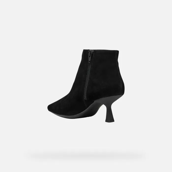 Woman Geox Ankle Boots GISELDA R WOMAN Black Medium Heel Ankle Boots Black