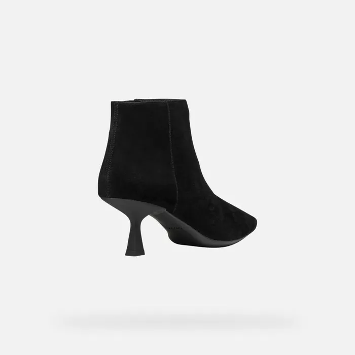 Woman Geox Ankle Boots GISELDA R WOMAN Black Medium Heel Ankle Boots Black