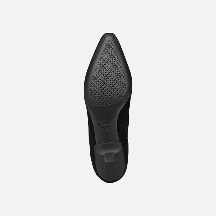 Woman Geox Ankle Boots GISELDA R WOMAN Black Medium Heel Ankle Boots Black