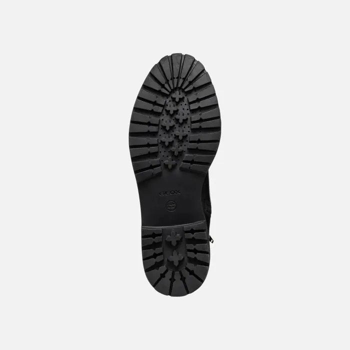 Woman Geox Ankle Boots IRIDEA WOMAN Black Combat Boots Black