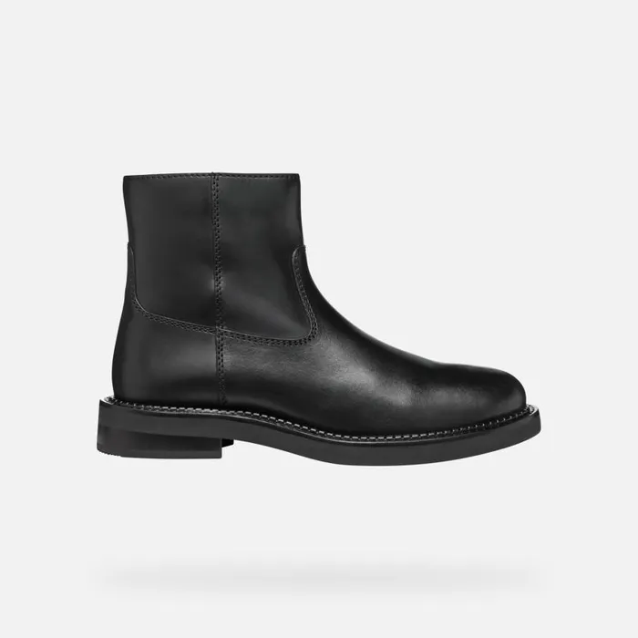 Woman Geox Ankle Boots SERILDA WOMAN Black Low Heel Ankle Boots Black