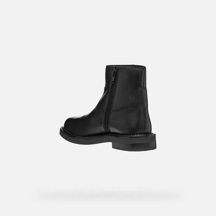 Woman Geox Ankle Boots SERILDA WOMAN Black Low Heel Ankle Boots Black