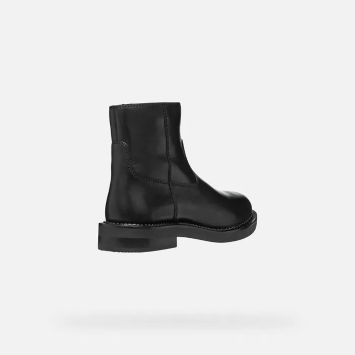 Woman Geox Ankle Boots SERILDA WOMAN Black Low Heel Ankle Boots Black