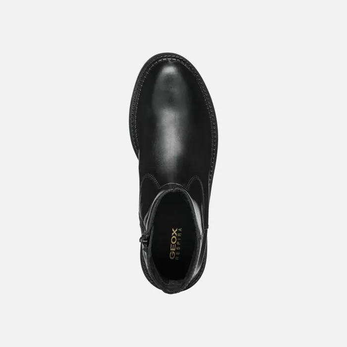 Woman Geox Ankle Boots SERILDA WOMAN Black Low Heel Ankle Boots Black