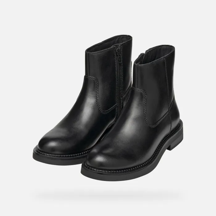 Woman Geox Ankle Boots SERILDA WOMAN Black Low Heel Ankle Boots Black