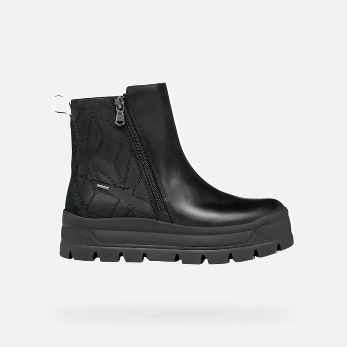 Woman Geox Ankle Boots SPHERICA EC71 ABX WOMAN Black Waterproof Ankle Boots Black