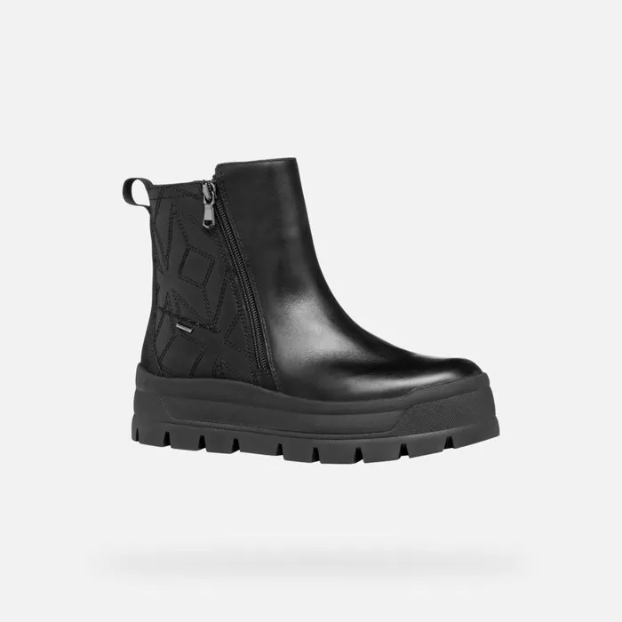 Woman Geox Ankle Boots SPHERICA EC71 ABX WOMAN Black Waterproof Ankle Boots Black