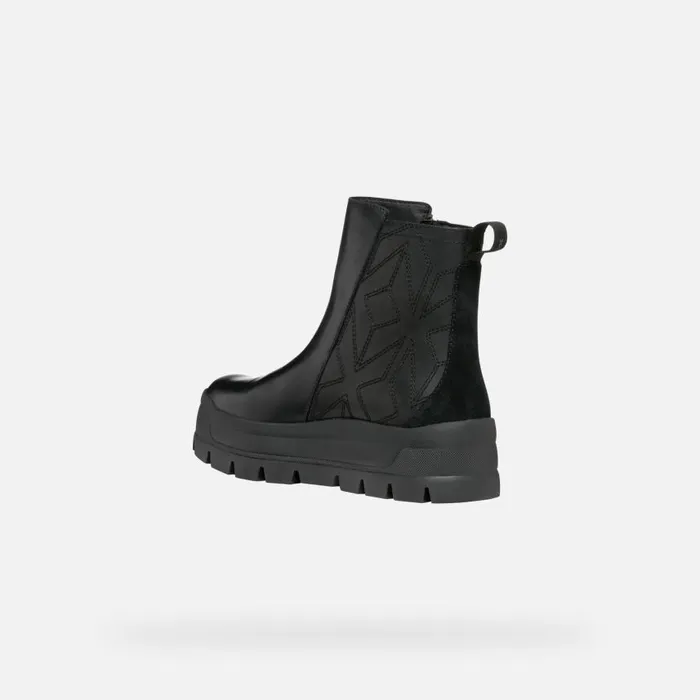 Woman Geox Ankle Boots SPHERICA EC71 ABX WOMAN Black Waterproof Ankle Boots Black