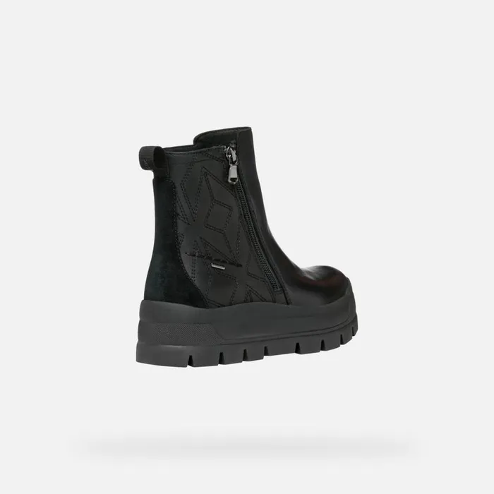 Woman Geox Ankle Boots SPHERICA EC71 ABX WOMAN Black Waterproof Ankle Boots Black