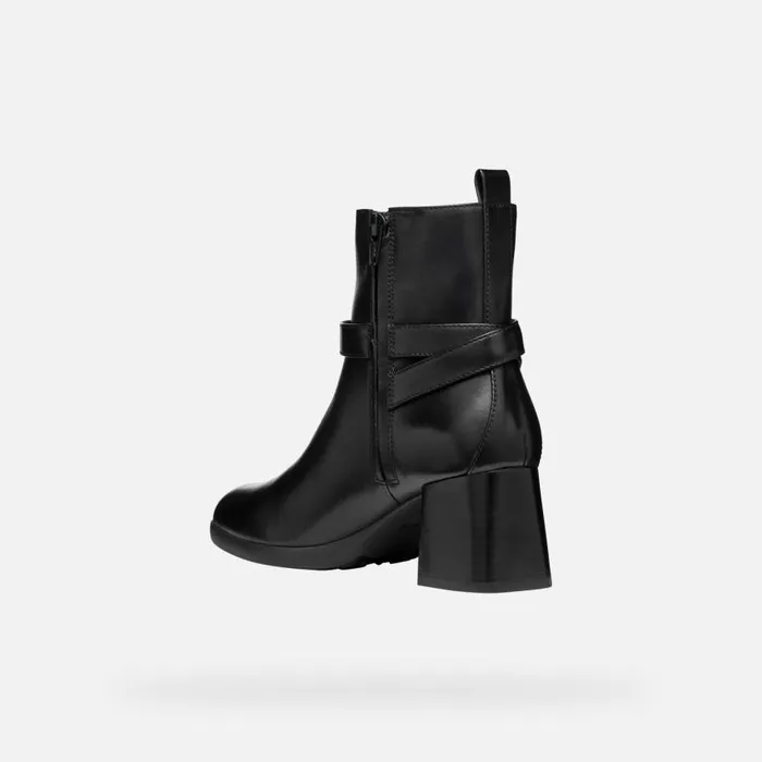 Woman Geox Ankle Boots WALK PLEASURE 55 WOMAN Black Medium Heel Ankle Boots Black
