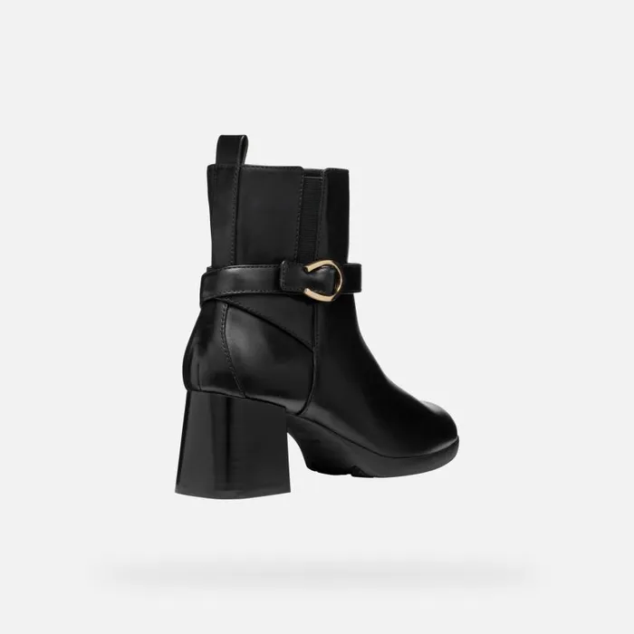 Woman Geox Ankle Boots WALK PLEASURE 55 WOMAN Black Medium Heel Ankle Boots Black