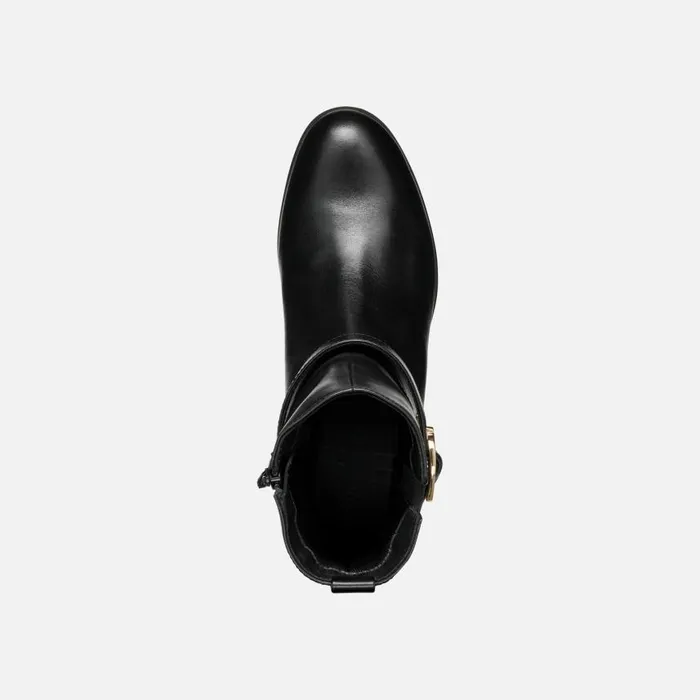Woman Geox Ankle Boots WALK PLEASURE 55 WOMAN Black Medium Heel Ankle Boots Black
