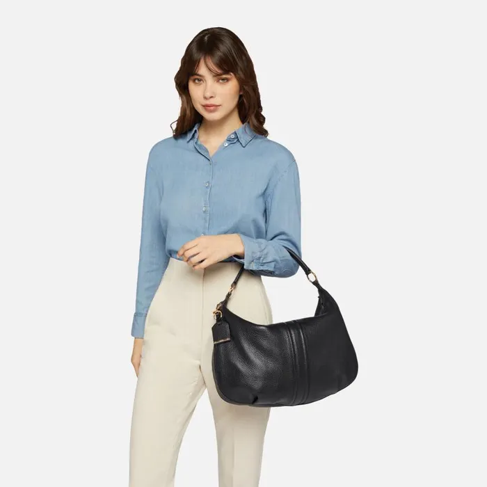 Woman Geox Bags AURELYI A Handbag Black Woman CASHMERE Black