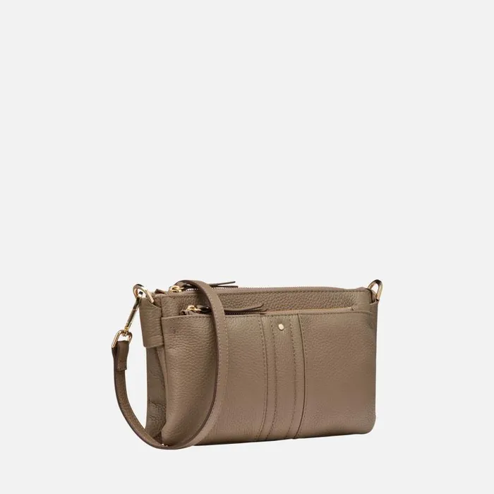 Woman Geox Bags CLAREE WOMAN Taupe Crossbody Bag Taupe
