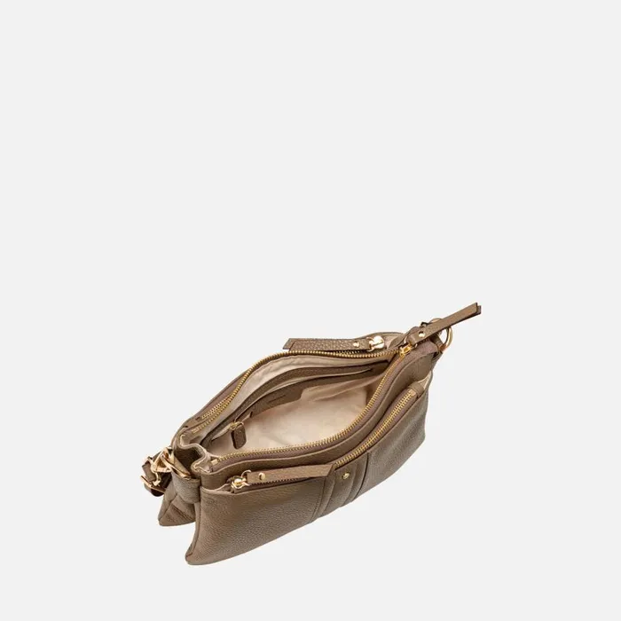 Woman Geox Bags CLAREE WOMAN Taupe Crossbody Bag Taupe