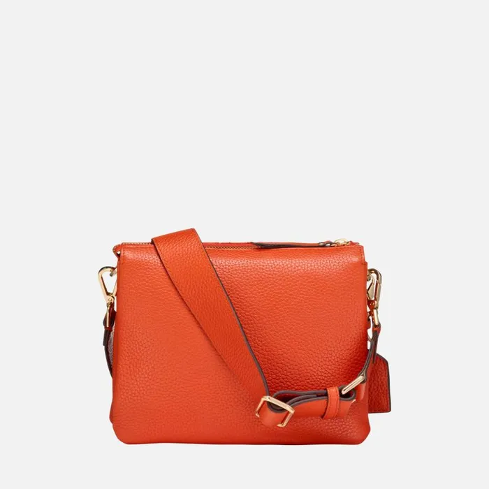 Woman Geox Bags CLARISSY WOMAN Orange Crossbody Bag Orange