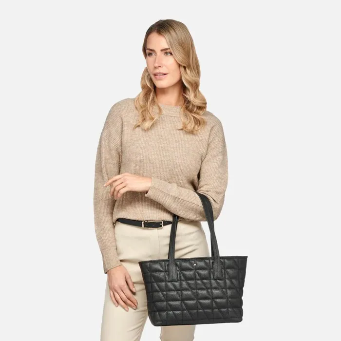 Woman Geox Bags GARDREN M WOMAN Black Shoulder Bag Black