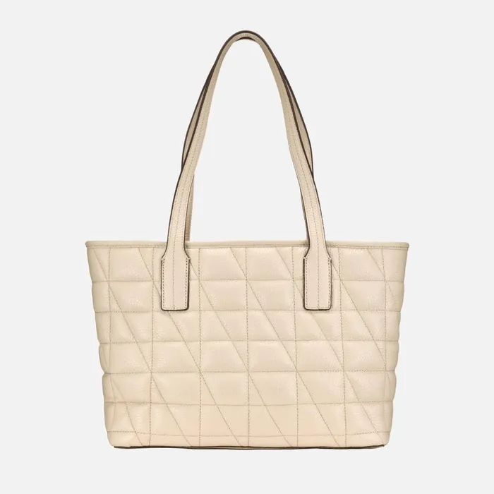 Woman Geox Bags GARDREN M WOMAN Off White Shoulder Bag Off White