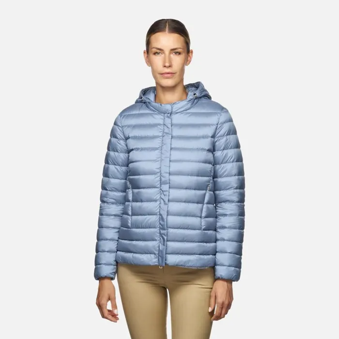Woman Geox Down Jackets JAYSEN WOMAN Infinity Short Down Jacket Infinity