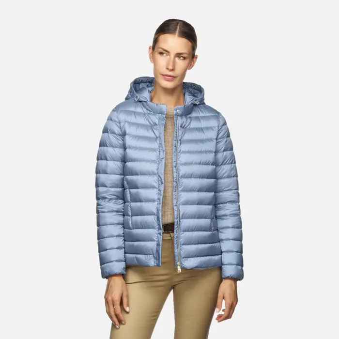 Woman Geox Down Jackets JAYSEN WOMAN Infinity Short Down Jacket Infinity