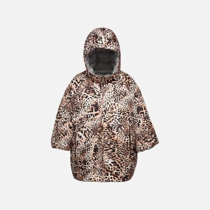 Woman Geox Jackets DIAMOND WOMAN Cold GriffinMacula Reversible Jacket Cold Griffinmacula