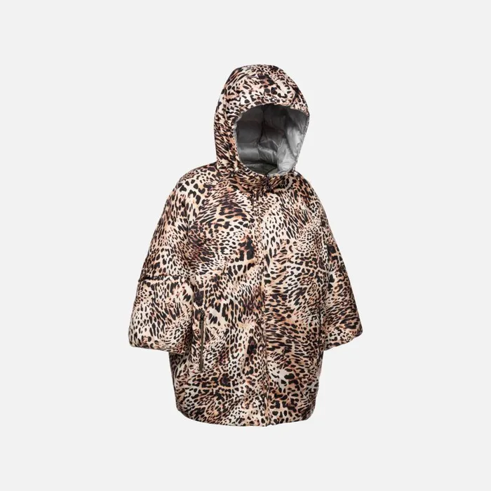 Woman Geox Jackets DIAMOND WOMAN Cold GriffinMacula Reversible Jacket Cold Griffinmacula