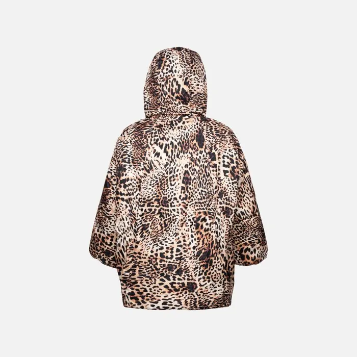 Woman Geox Jackets DIAMOND WOMAN Cold GriffinMacula Reversible Jacket Cold Griffinmacula