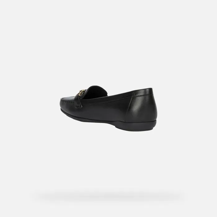 Woman Geox Loafers ANNYTAH MOC Women039s Black Leather Loafers Geox Black