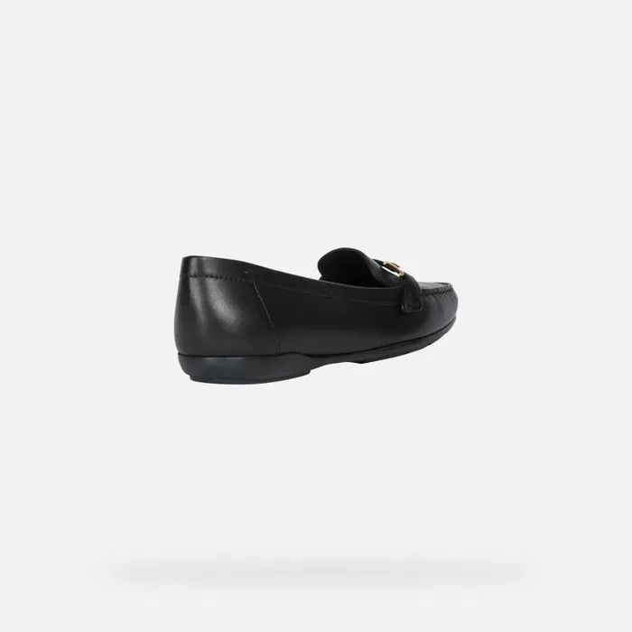 Woman Geox Loafers ANNYTAH MOC Women039s Black Leather Loafers Geox Black