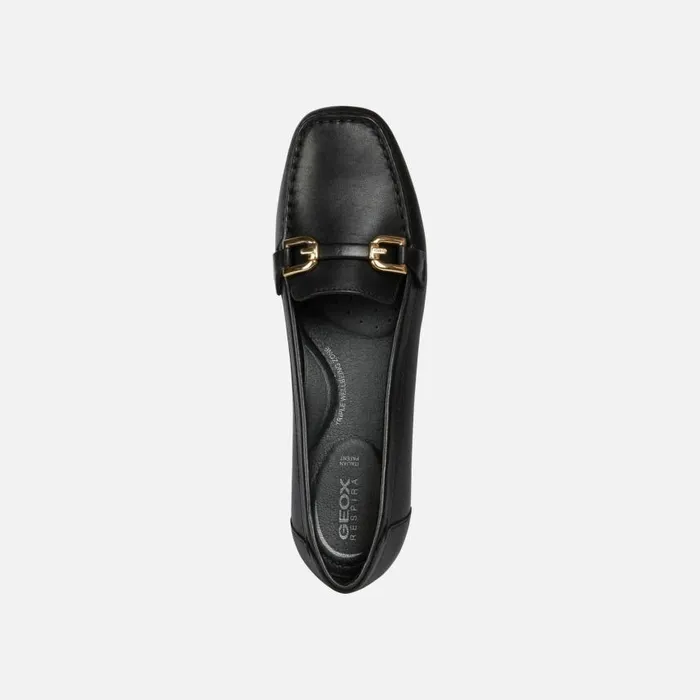 Woman Geox Loafers ANNYTAH MOC Women039s Black Leather Loafers Geox Black
