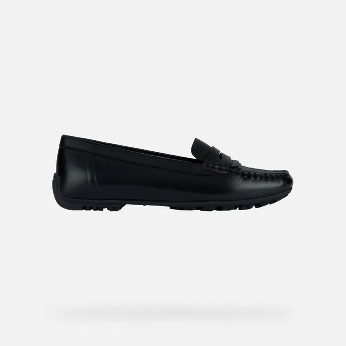 Woman Geox Loafers KOSMOPOLIS GRIP Women039s Black Leather Loafers Geox Black