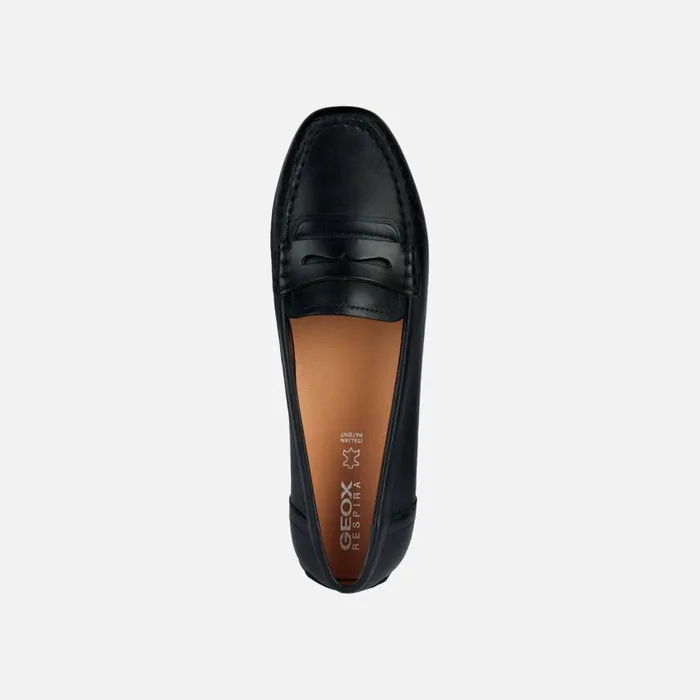 Woman Geox Loafers KOSMOPOLIS GRIP Women039s Black Leather Loafers Geox Black