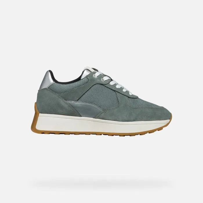 Woman Geox Sneakers AMABEL WOMAN Sage Low Top Sneakers Sage