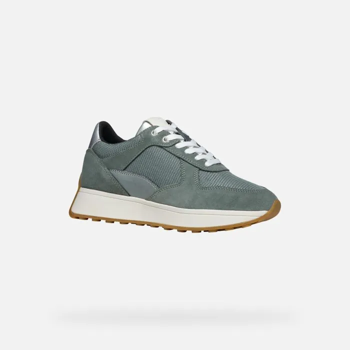 Woman Geox Sneakers AMABEL WOMAN Sage Low Top Sneakers Sage