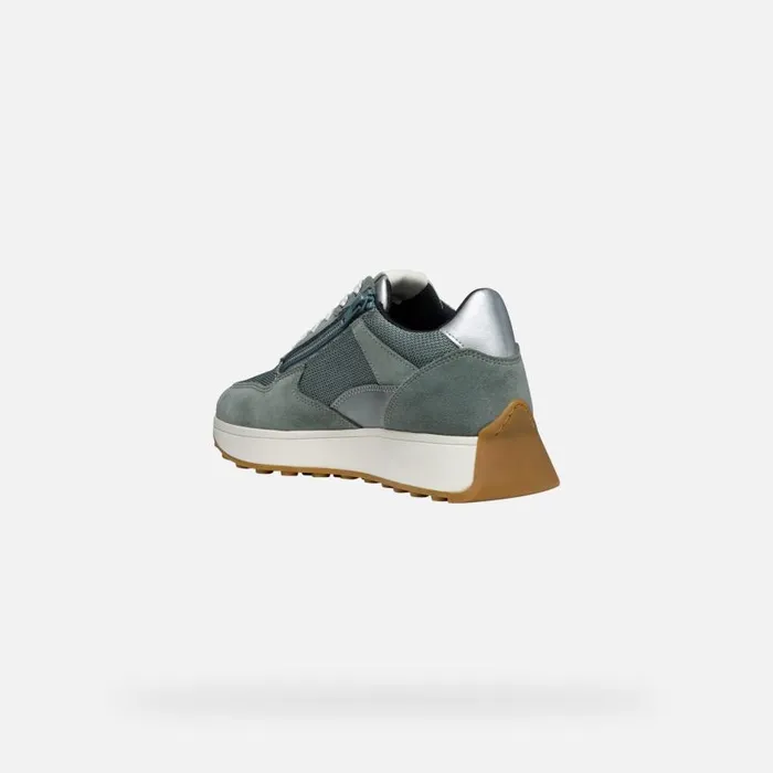 Woman Geox Sneakers AMABEL WOMAN Sage Low Top Sneakers Sage