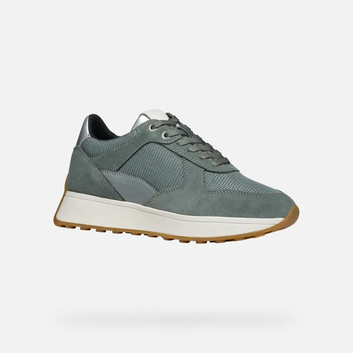 Woman Geox Sneakers AMABEL WOMAN Sage Low Top Sneakers Sage