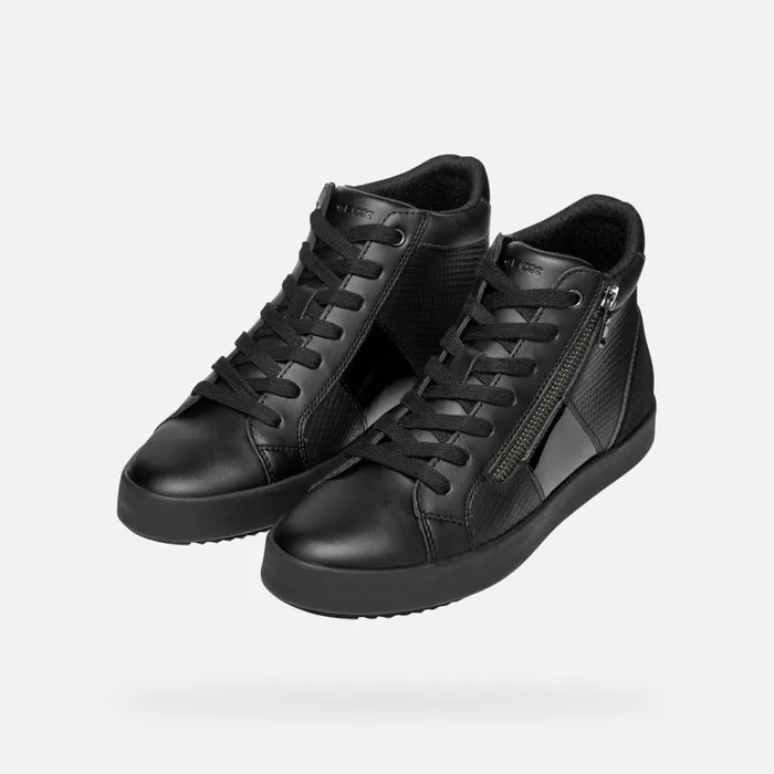 Woman Geox Sneakers BLOMIEE WOMAN Black High Top Sneakers Black