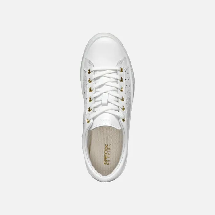 Woman Geox Sneakers CLAUDIN WOMAN White Low Top Sneakers White