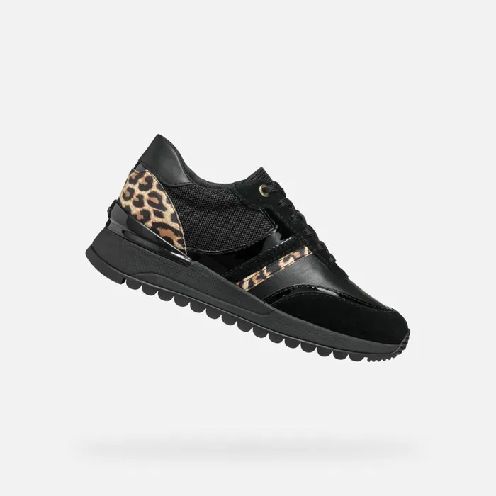 Woman Geox Sneakers DESYA WOMAN BlackAntelope Low Top Sneakers Blackantelope