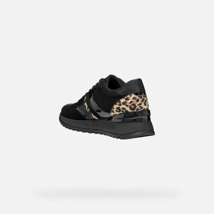 Woman Geox Sneakers DESYA WOMAN BlackAntelope Low Top Sneakers Blackantelope
