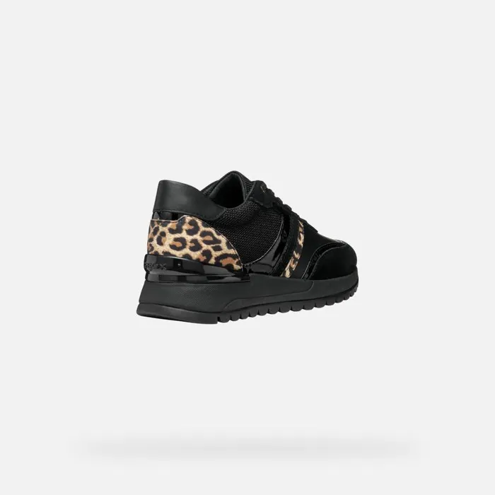 Woman Geox Sneakers DESYA WOMAN BlackAntelope Low Top Sneakers Blackantelope