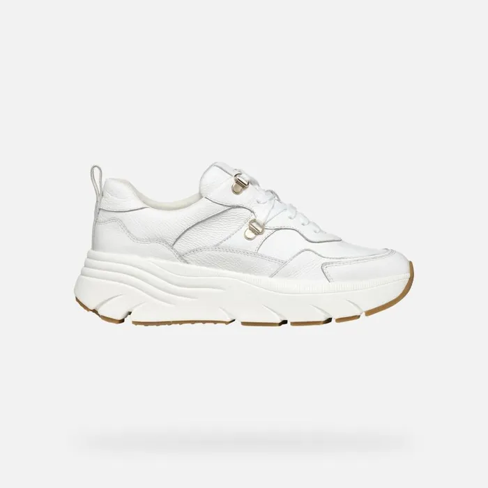 Woman Geox Sneakers DIAMANTA E Low Top Sneakers White Woman FW White