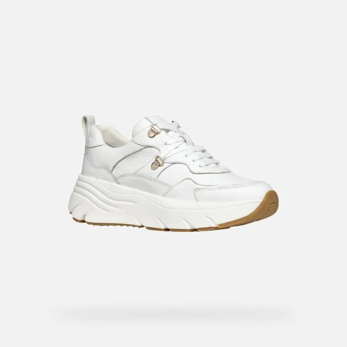 Woman Geox Sneakers DIAMANTA E Low Top Sneakers White Woman FW White
