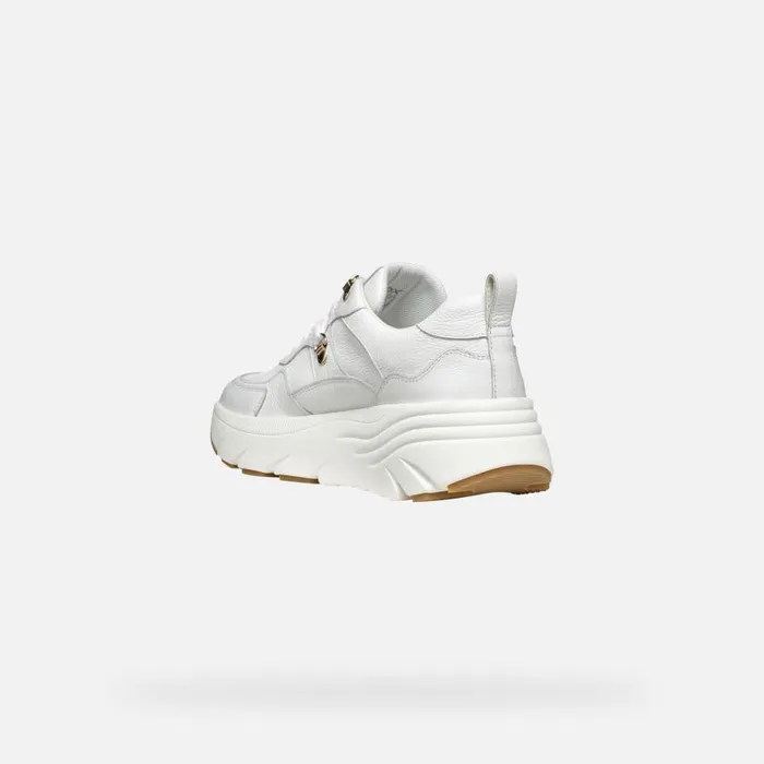 Woman Geox Sneakers DIAMANTA E Low Top Sneakers White Woman FW White