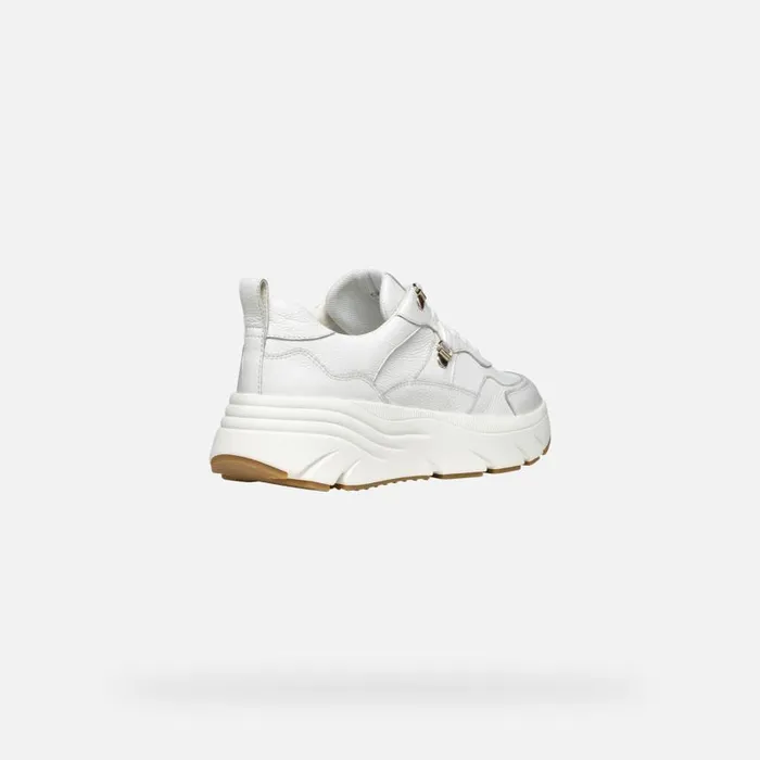 Woman Geox Sneakers DIAMANTA E Low Top Sneakers White Woman FW White