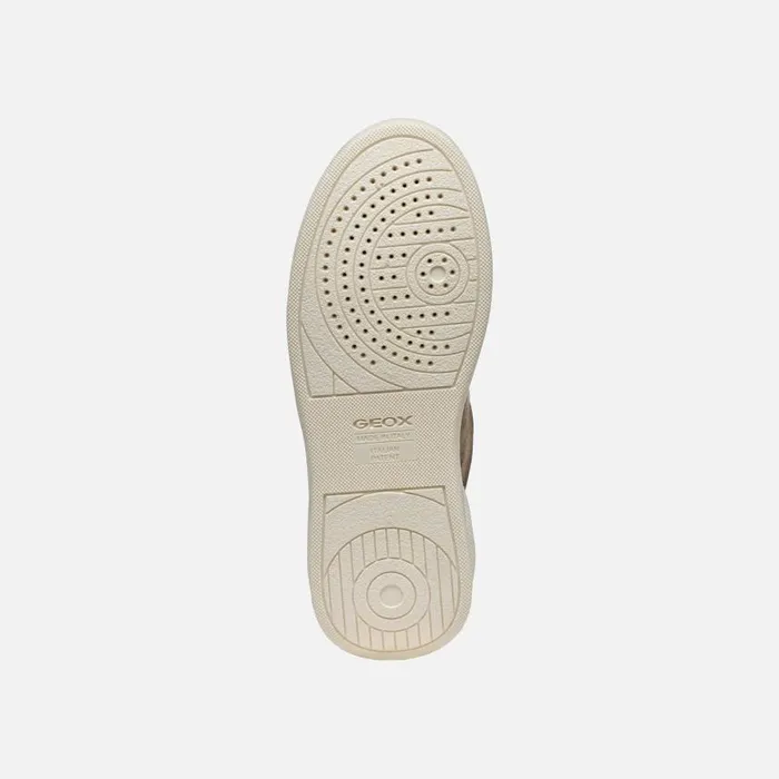 Woman Geox Sneakers LJUBA WOMAN BronzeWhite Low Top Sneakers Bronzewhite
