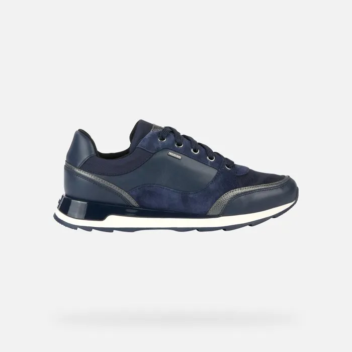 Woman Geox Sneakers NEW ANEKO B ABX B Waterproof Shoes Denim Woman Geox Dark Jeans